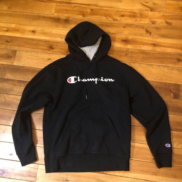 Champion Hoodie Black sz M - Picture 1 of 6